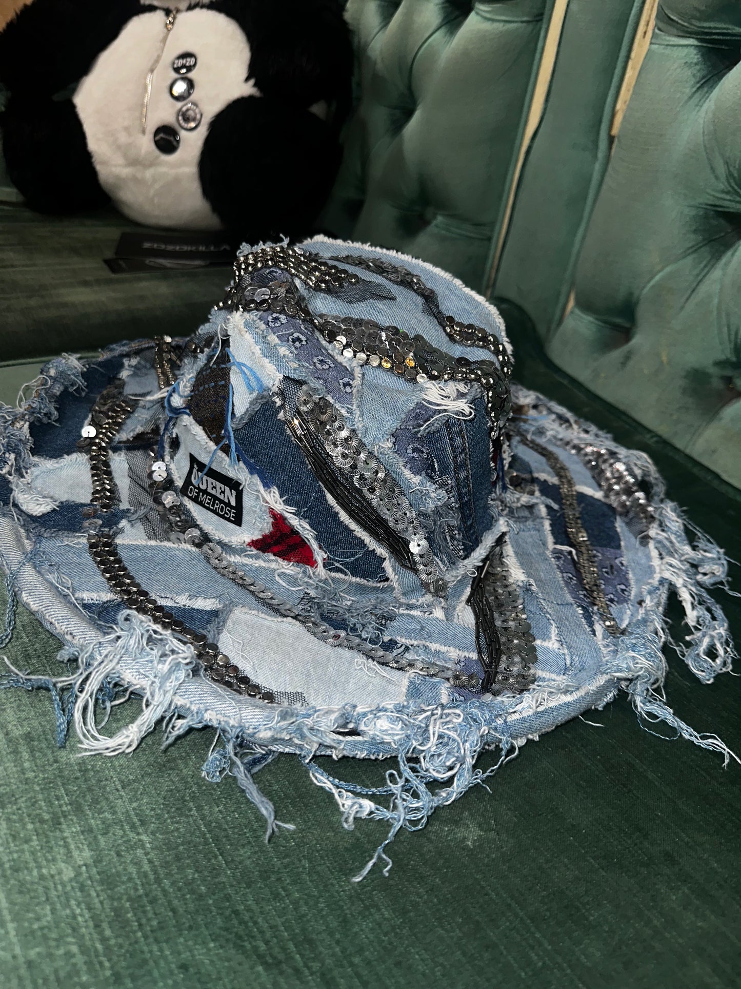 Denim Hat Distressed