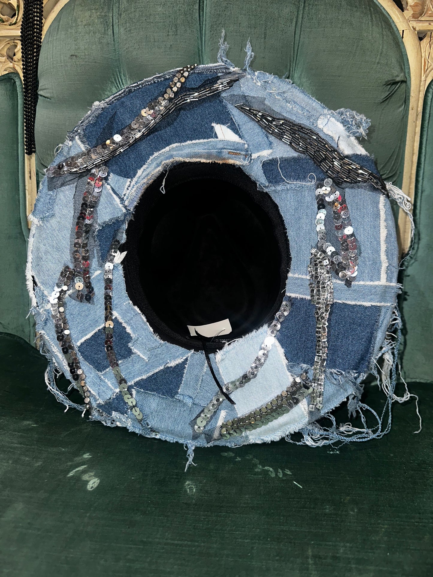 Denim Hat Distressed