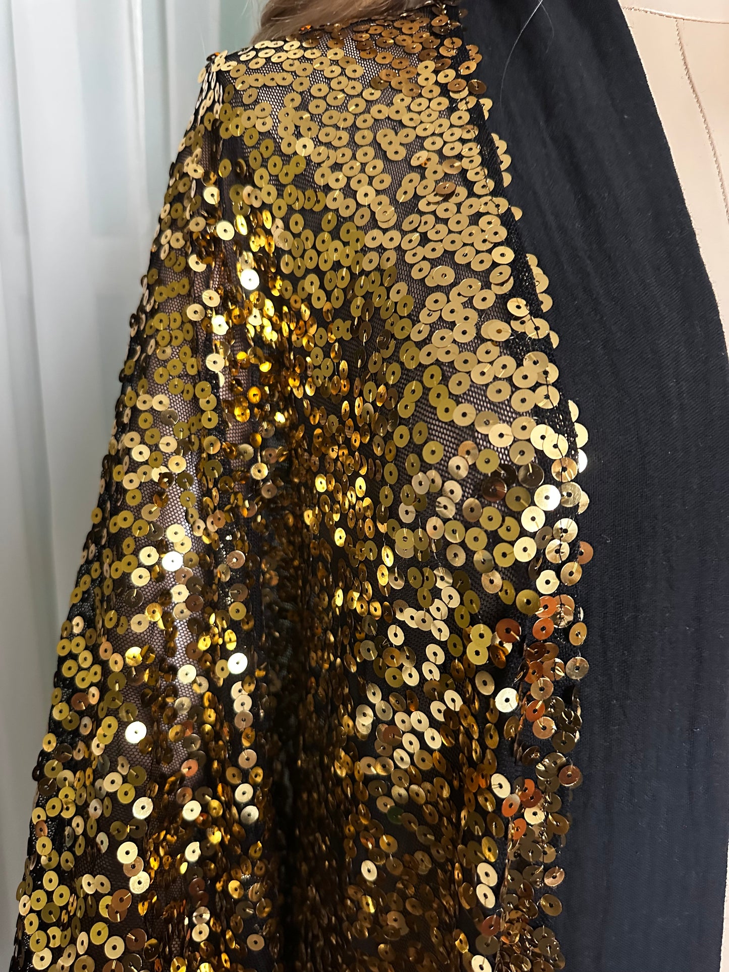 Gold Sequin kimono handmade