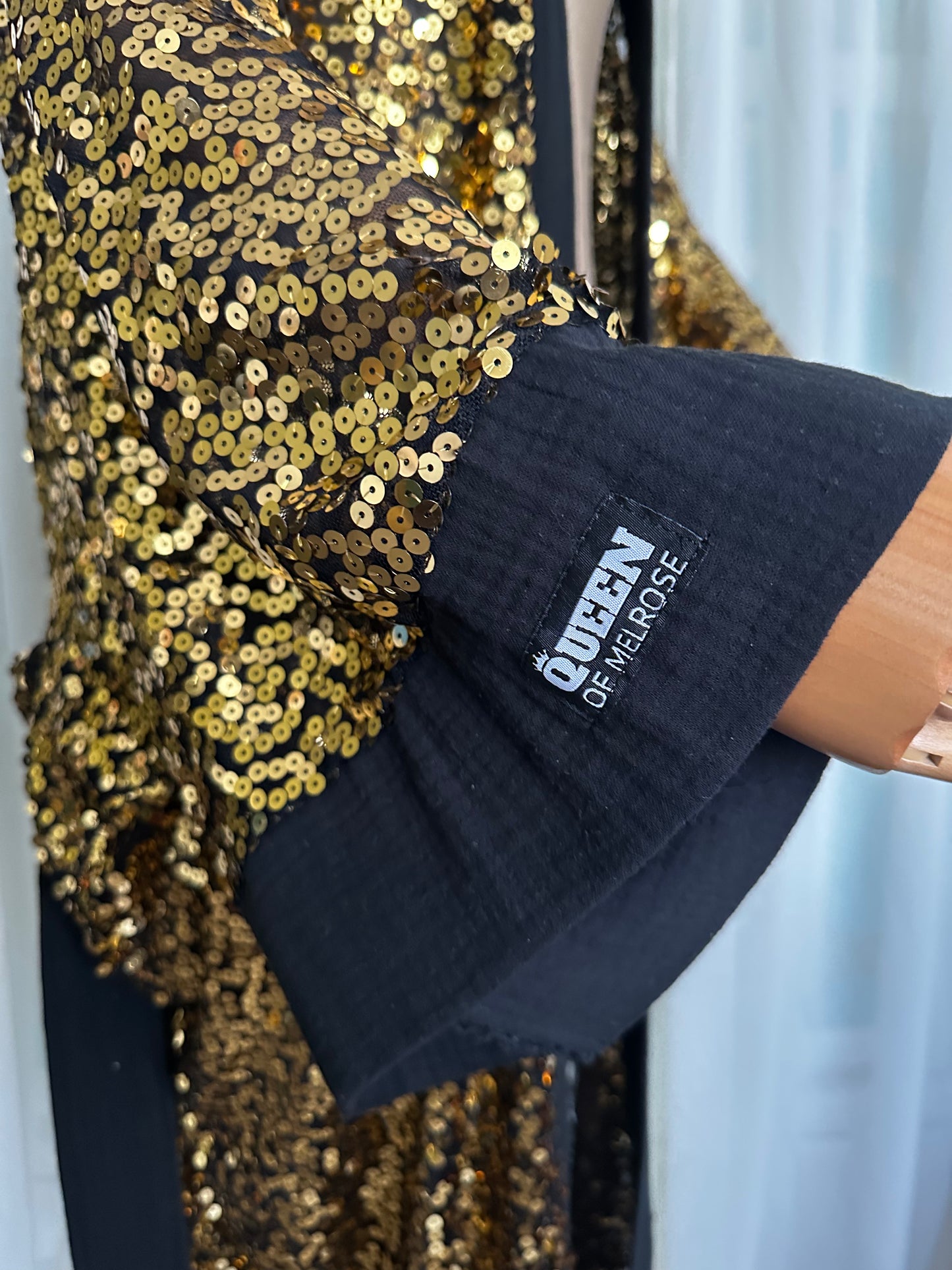 Gold Sequin kimono handmade