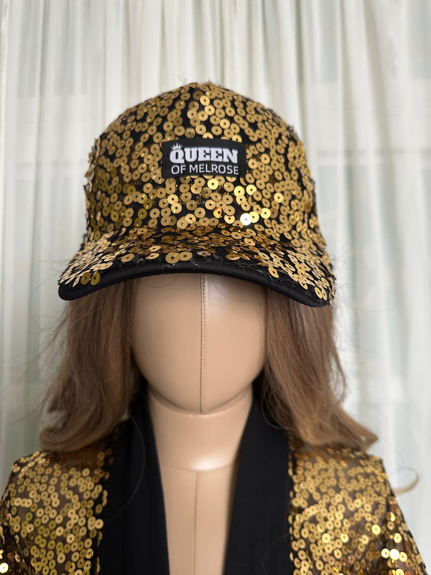 GOLD SEQUIN QUEEN OF MELROSE