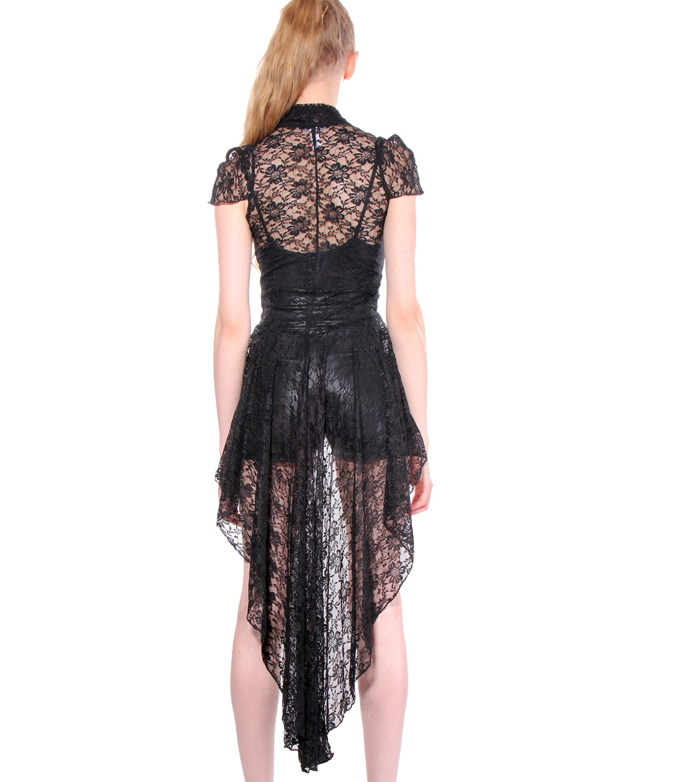 "COQUITA" LACE PEPLUM TOP - WOMENS