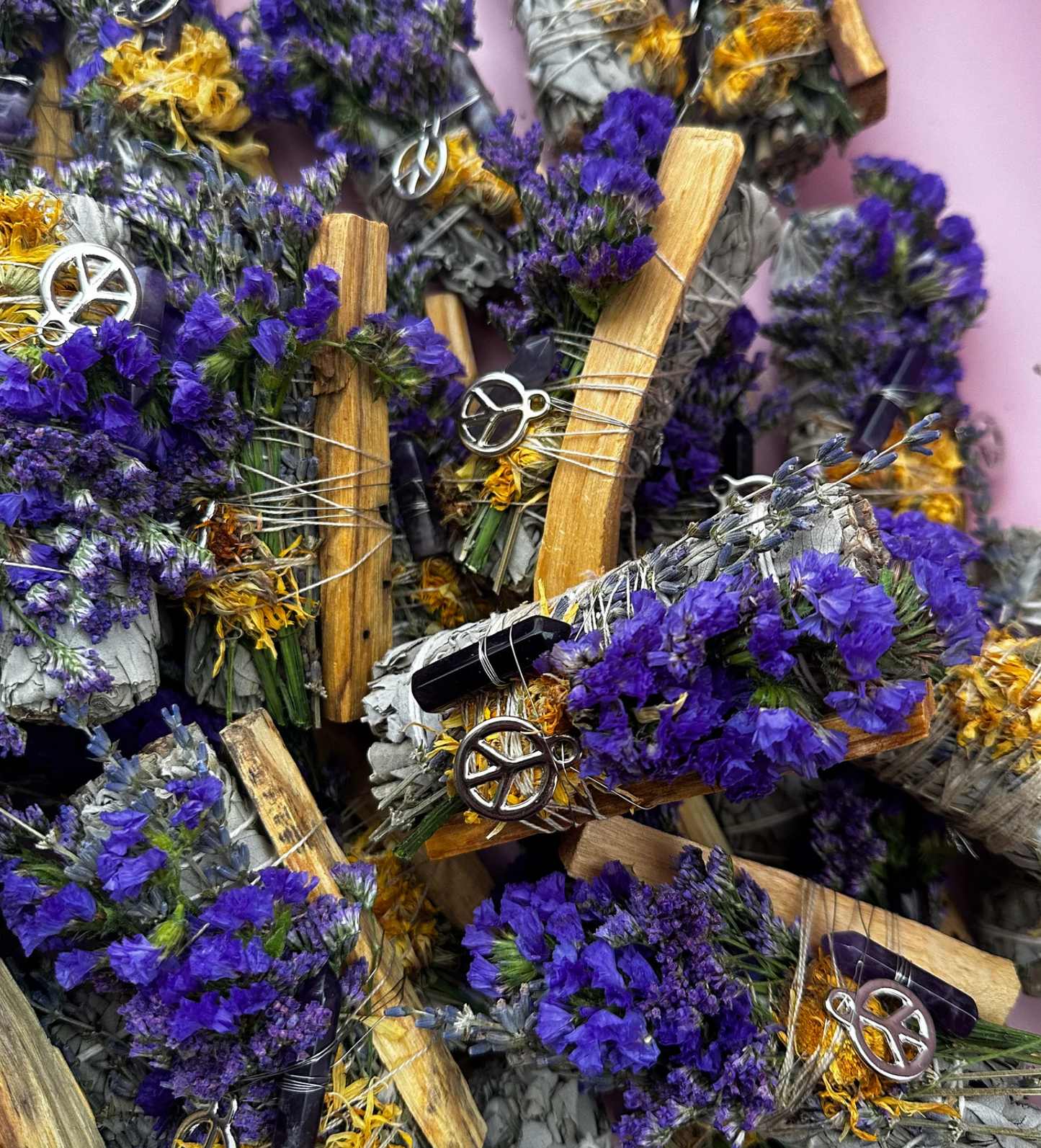 Peace Sage Bundle with Amethyst crystal