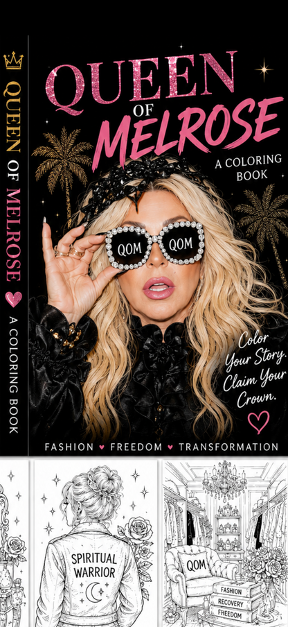 Queen of Melrose Coloring Book & Colored Pen Set - Heal Your Inner Child Through Creativity