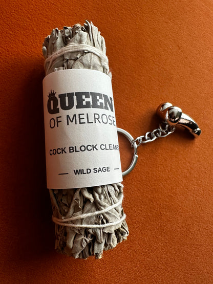 Co*k Block Cleanser Sage and Penis Key Charm