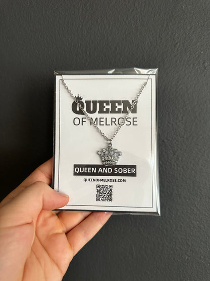 QUEEN AND SOBER CROWN NECKLACE