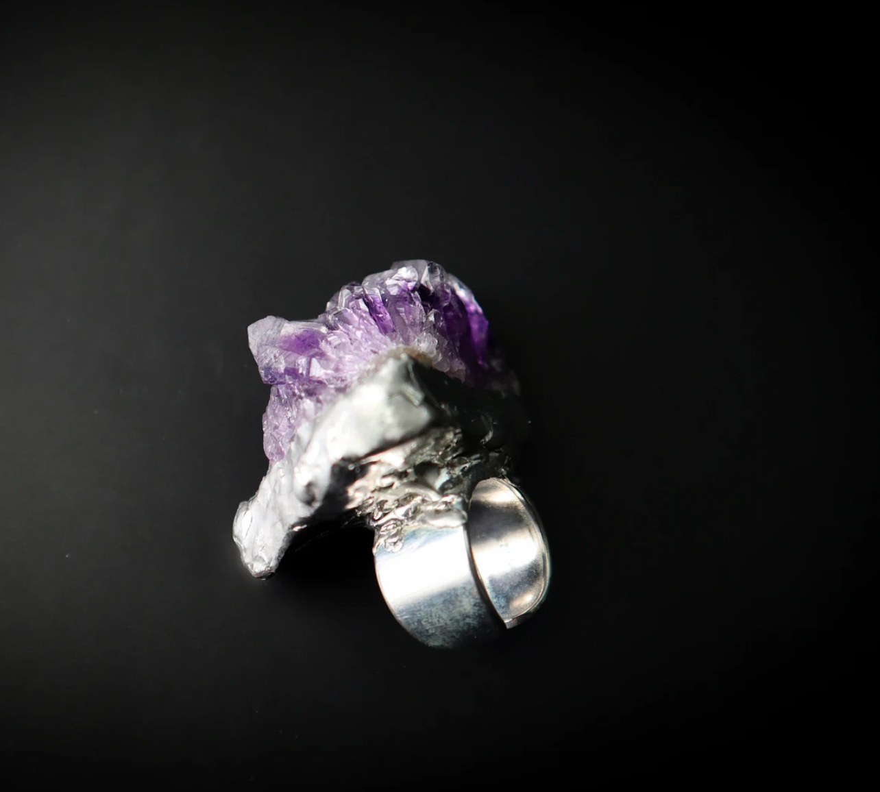 QUEEN OF MELROSE STATEMENT AMETHYST RING - HANDMADE