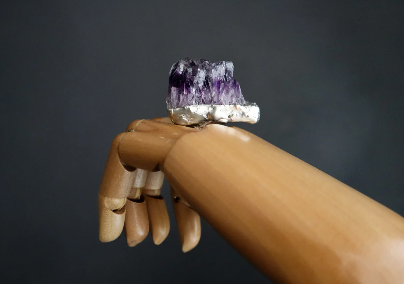 QUEEN OF MELROSE STATEMENT AMETHYST RING - HANDMADE