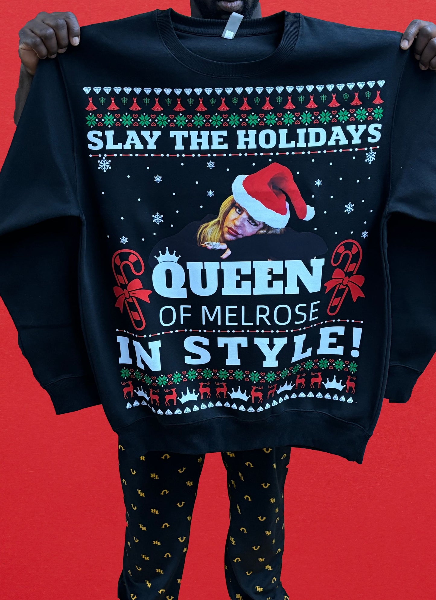 QUEEN OF MELROSE CHRISTMAS SWEATSHIRT